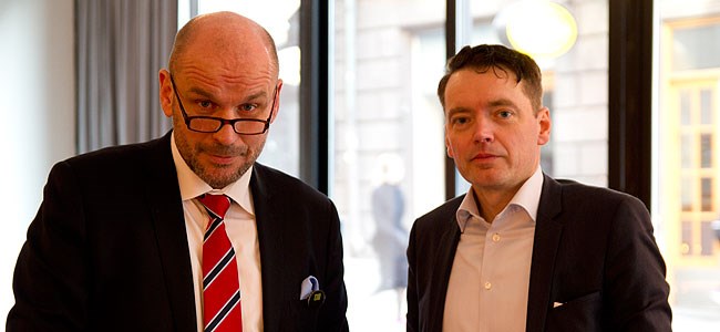 Tommy Lenberg, vd Byggherrarna och Stefan Engdahl, ordförande Byggherrarna